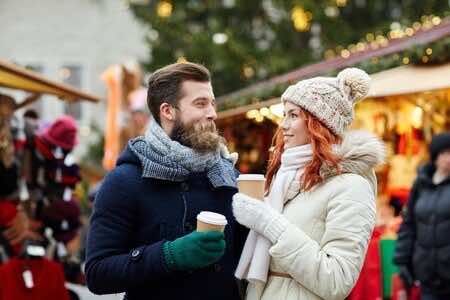 couple outside avoiding cold and flu